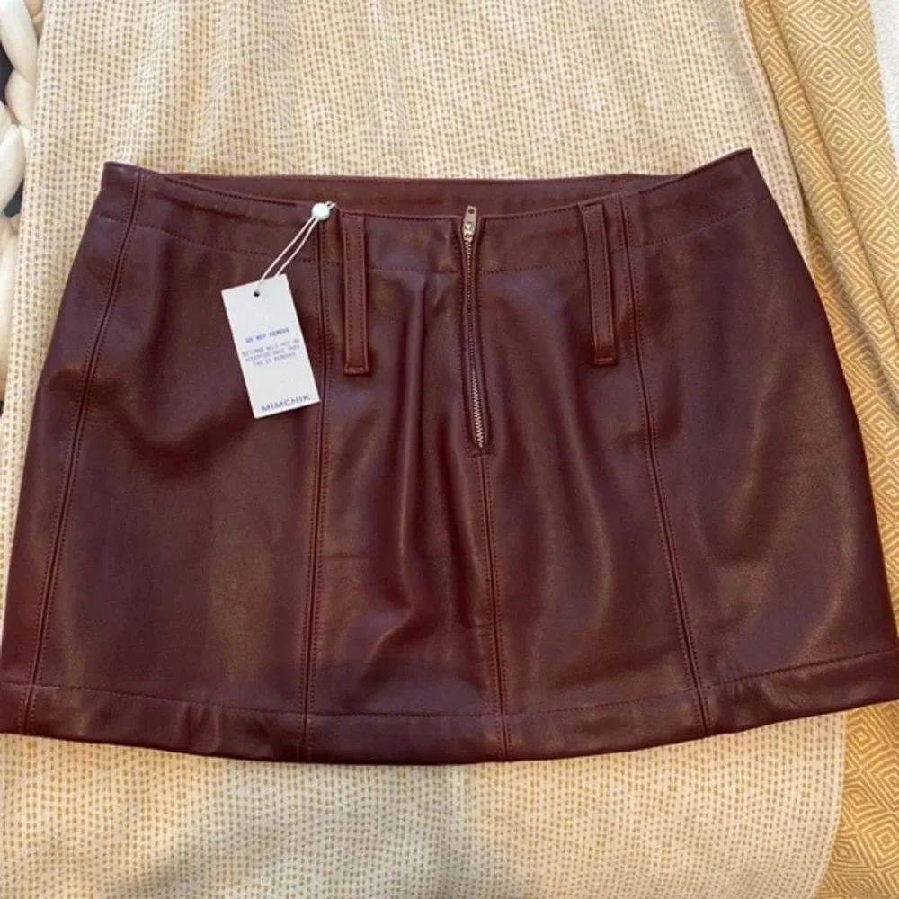 MIMCHIK Leather Moto Jacket & Skirt Set - Picture 6 of 7